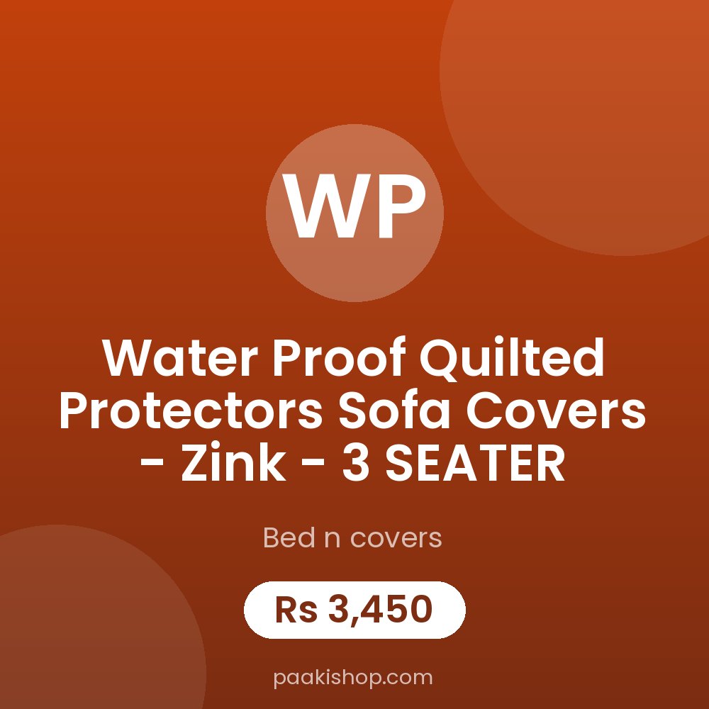 Water proof Quilted Protectors Sofa Covers - Zink - 3 SEATER