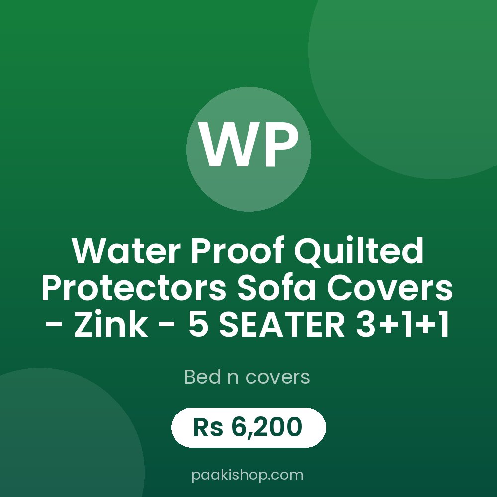 Water proof Quilted Protectors Sofa Covers - Zink - 5 SEATER  3+1+1