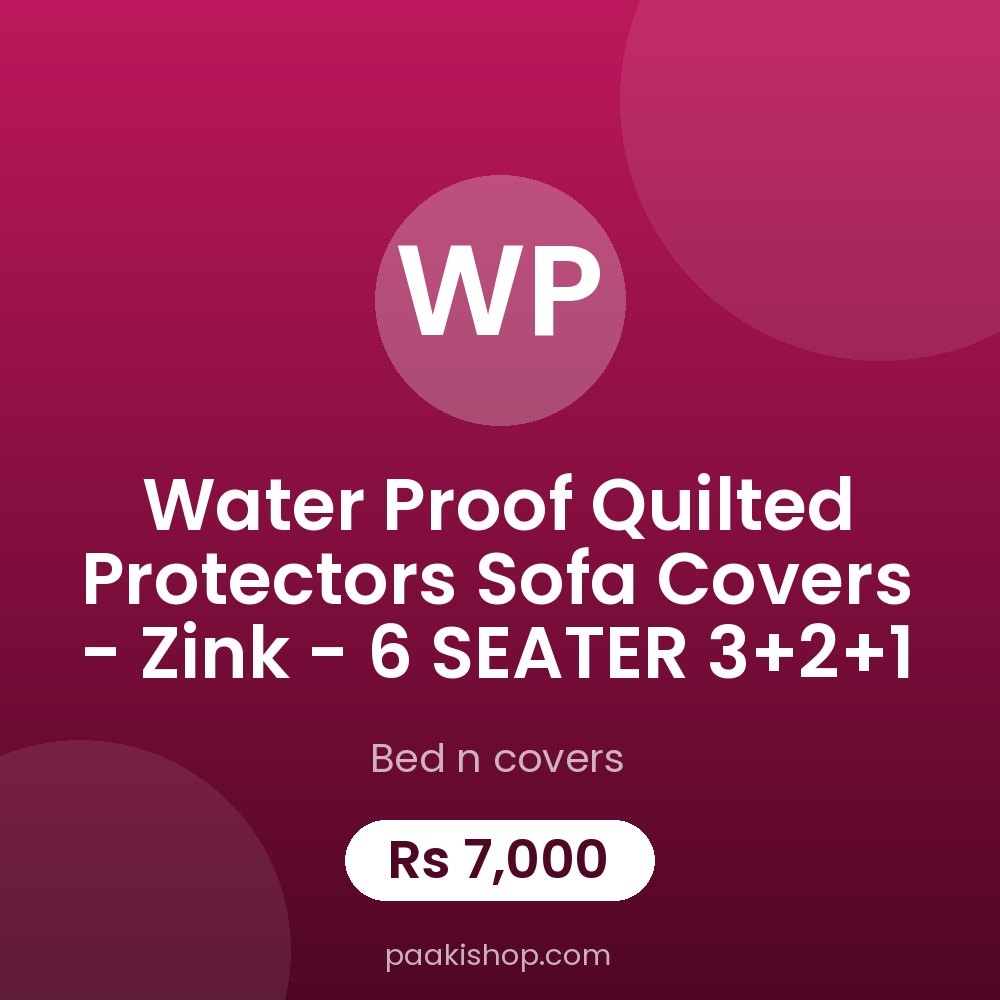Water proof Quilted Protectors Sofa Covers - Zink - 6 SEATER 3+2+1