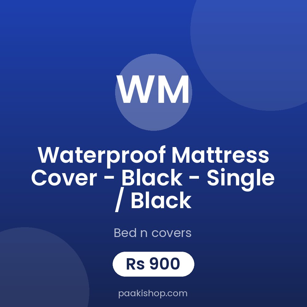 Waterproof Mattress Cover - Black - single / Black