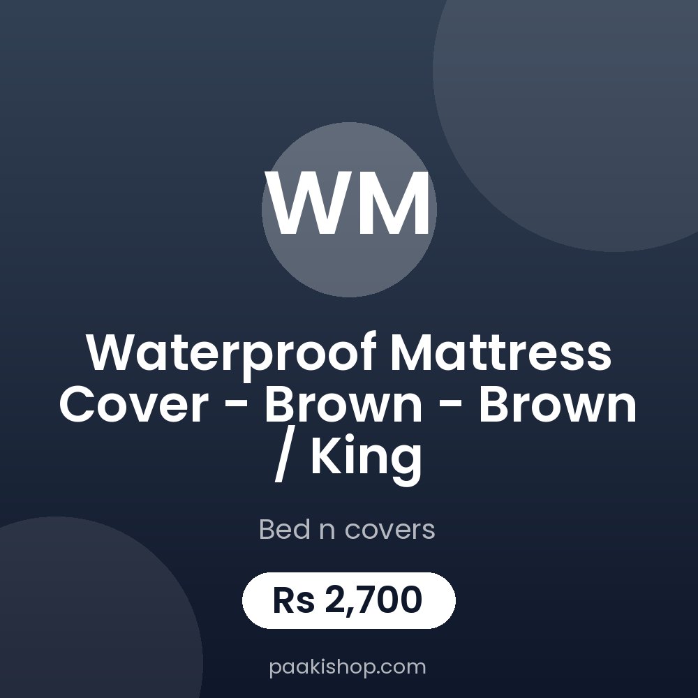 Waterproof Mattress Cover - Brown - Brown / King
