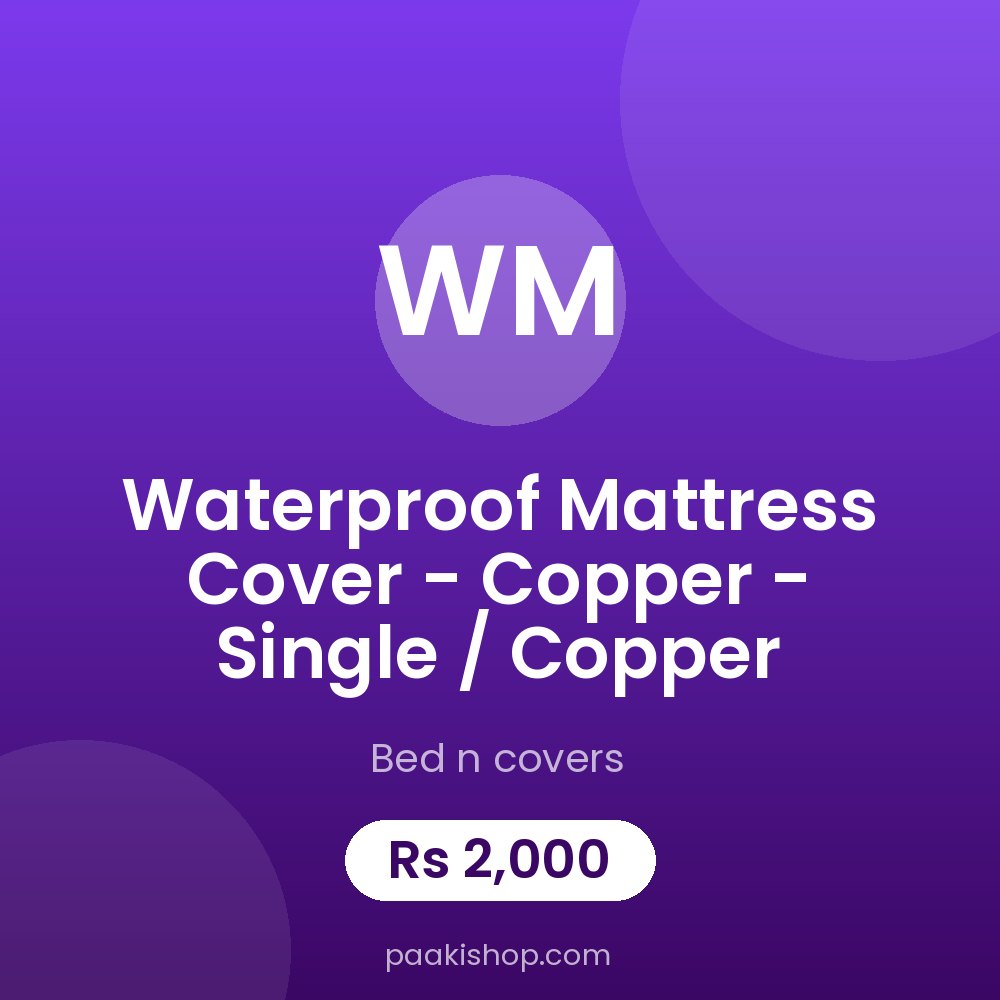 Waterproof Mattress Cover - Copper - single / Copper