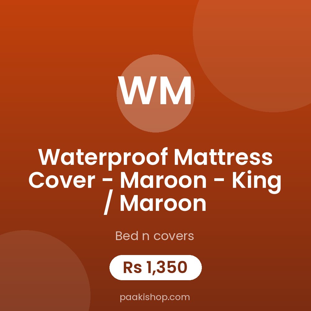 Waterproof Mattress Cover - Maroon - King / Maroon