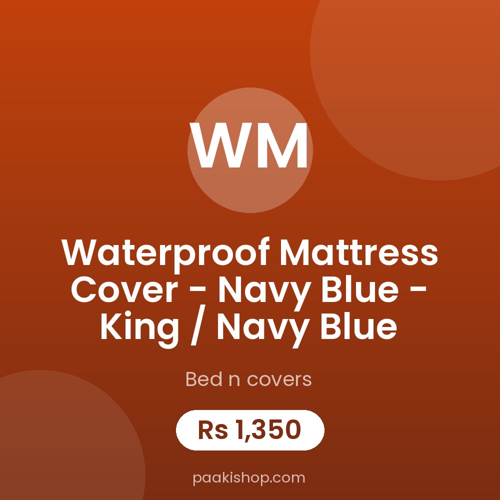Waterproof Mattress Cover - Navy Blue - King / Navy Blue