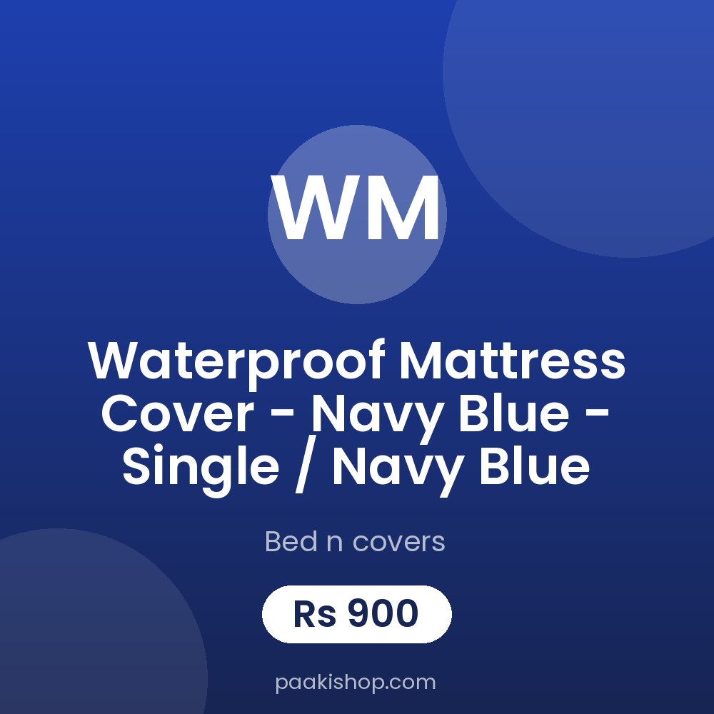 Waterproof Mattress Cover - Navy Blue - single / Navy Blue