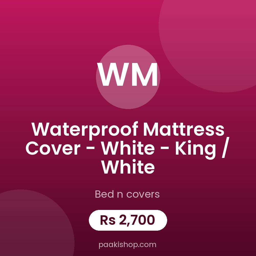 Waterproof Mattress Cover - White - King / White