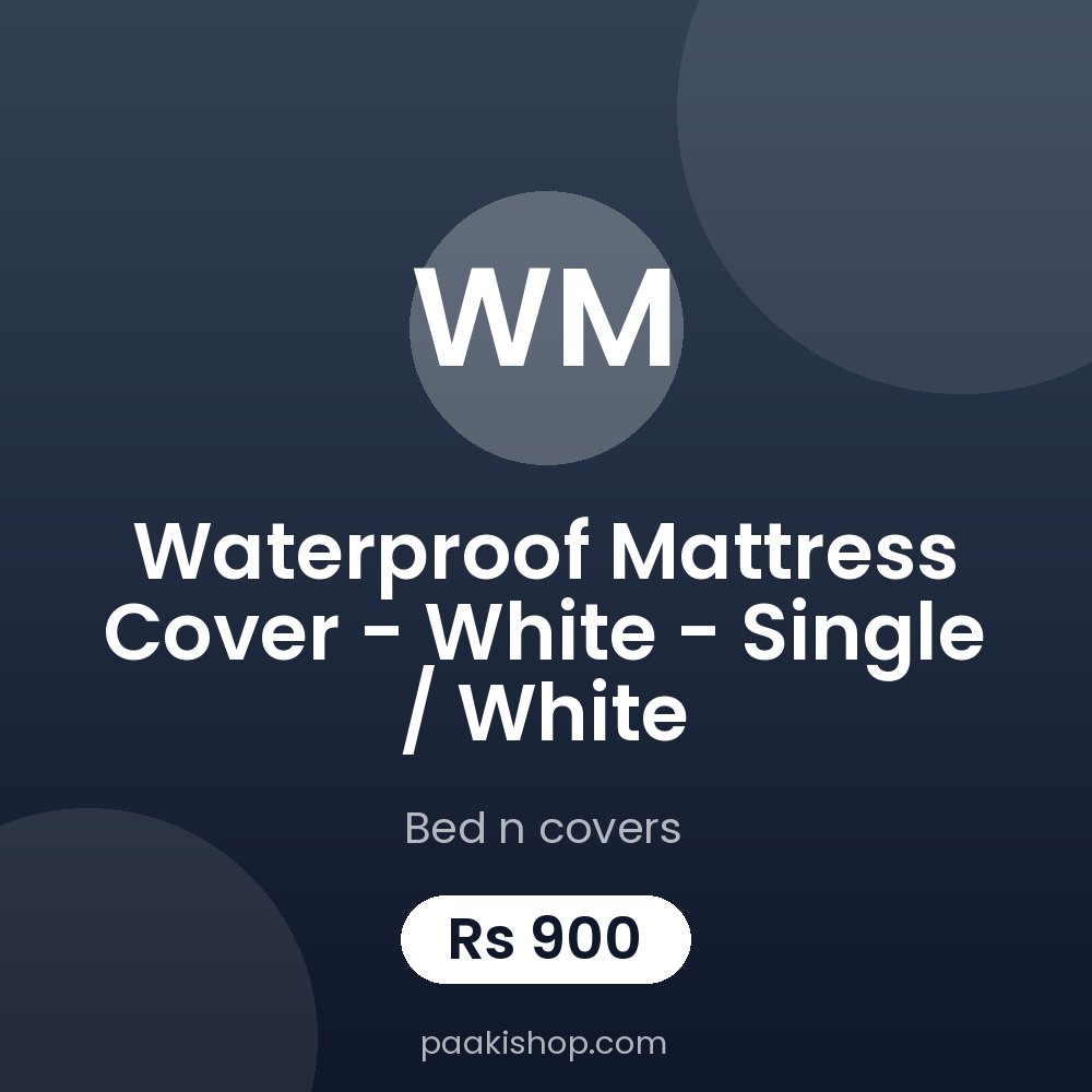 Waterproof Mattress Cover - White - single / White