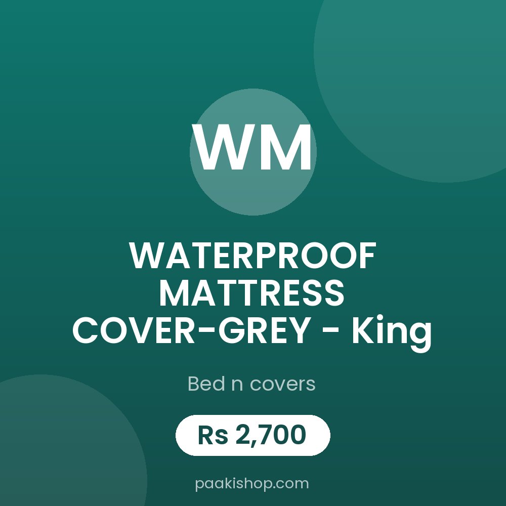 WATERPROOF MATTRESS COVER-GREY - King
