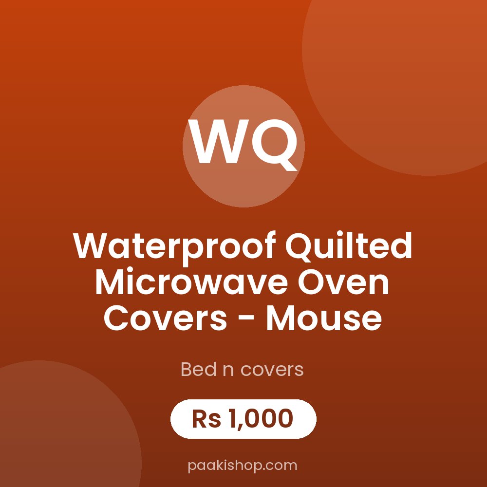 Waterproof Quilted Microwave Oven Covers - mouse