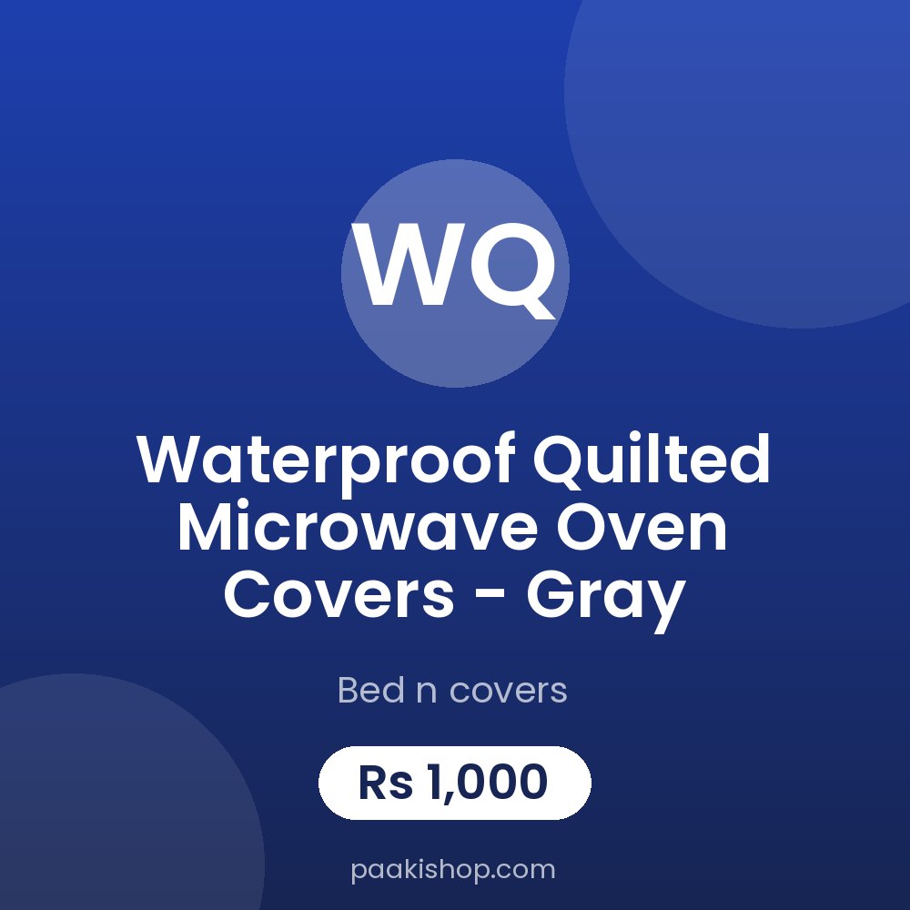Waterproof Quilted Microwave Oven Covers - Gray