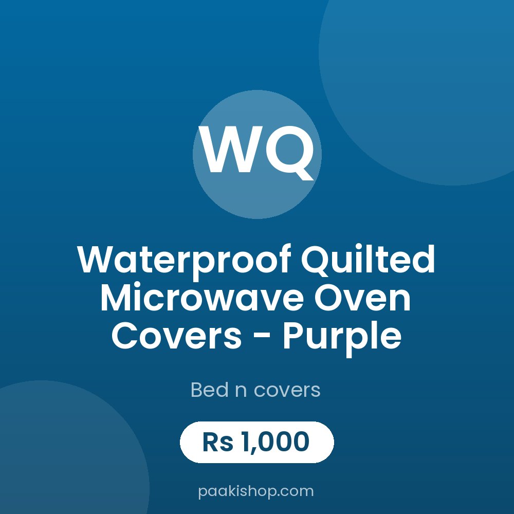 Waterproof Quilted Microwave Oven Covers - Purple