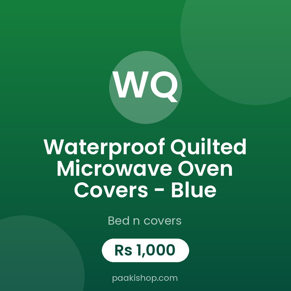 Waterproof Quilted Microwave Oven Covers - Blue