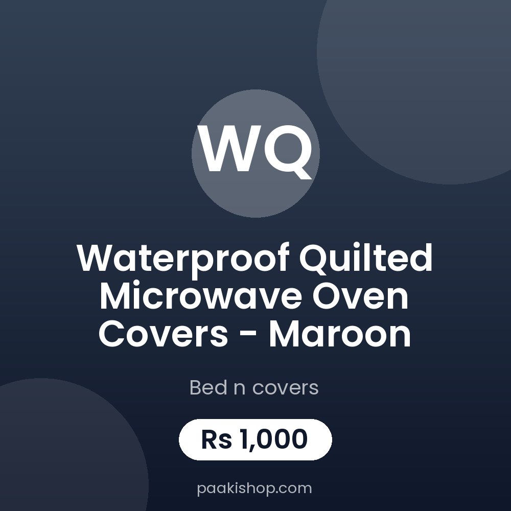 Waterproof Quilted Microwave Oven Covers - Maroon