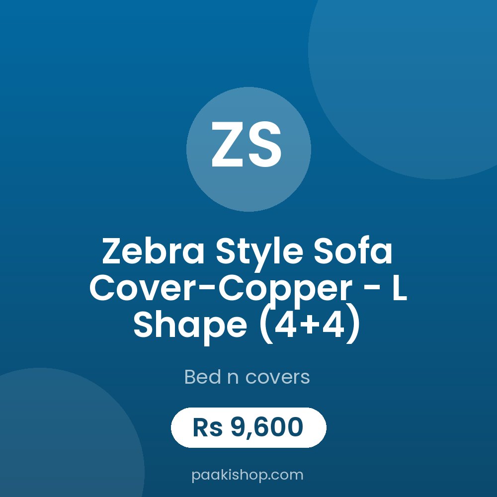 Zebra Style Sofa Cover-Copper - L Shape (4+4)
