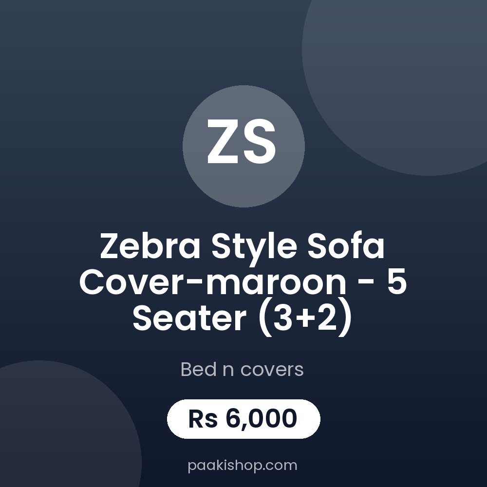 Zebra Style Sofa Cover-maroon - 5 Seater (3+2)