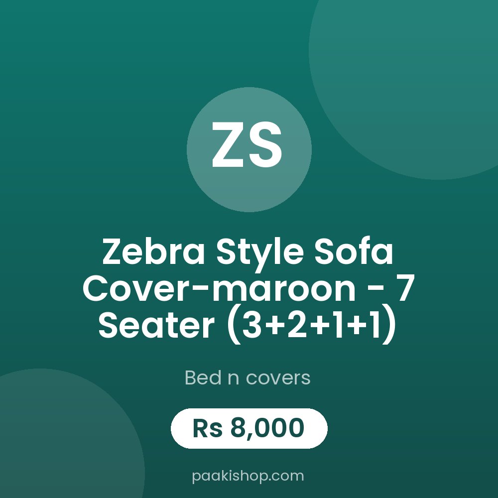 Zebra Style Sofa Cover-maroon - 7 Seater (3+2+1+1)