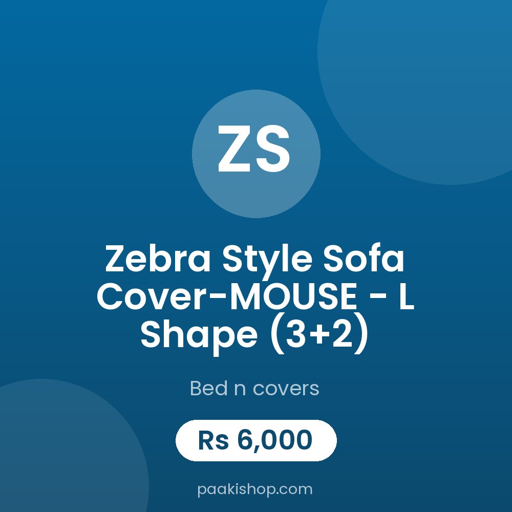Zebra Style Sofa Cover-MOUSE - L Shape (3+2)