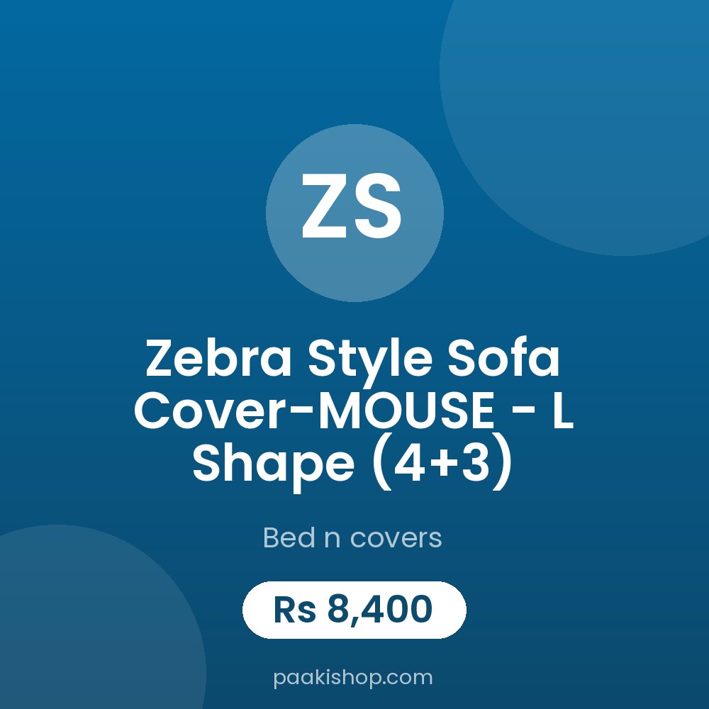 Zebra Style Sofa Cover-MOUSE - L Shape (4+3)