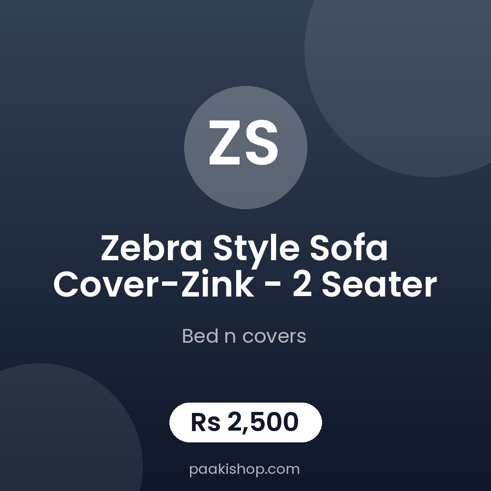 Zebra Style Sofa Cover-Zink - 2 Seater