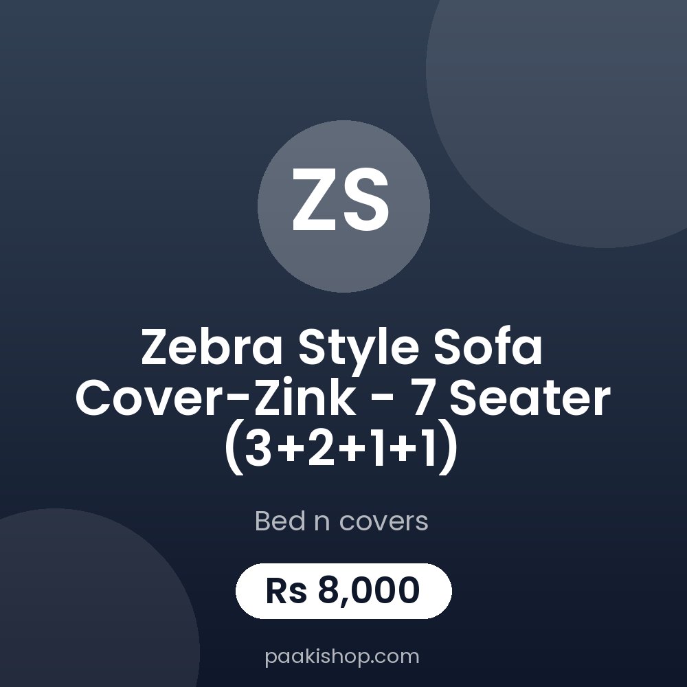 Zebra Style Sofa Cover-Zink - 7 Seater (3+2+1+1)