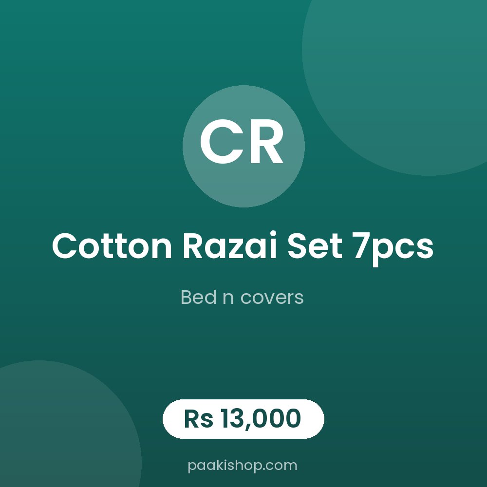 cotton razai set 7pcs
