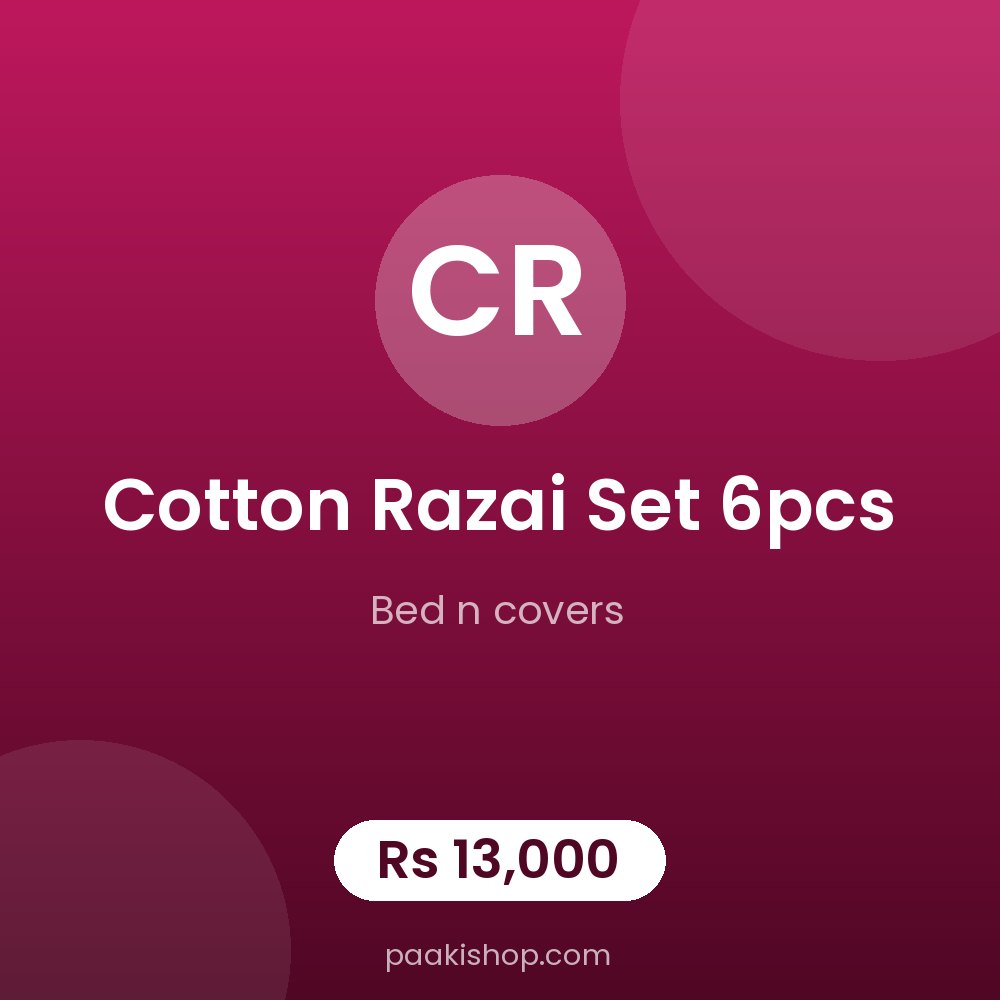 cotton razai set 6pcs