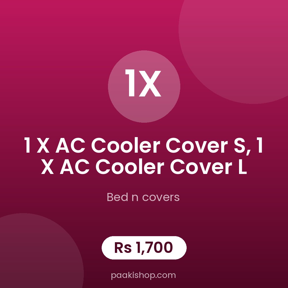 1 x AC Cooler Cover S, 1 x AC Cooler Cover L