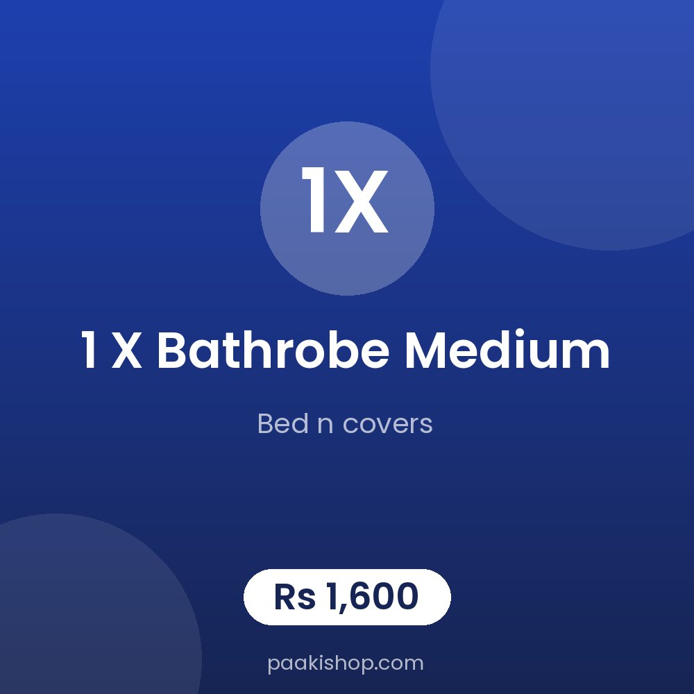 1 x Bathrobe Medium