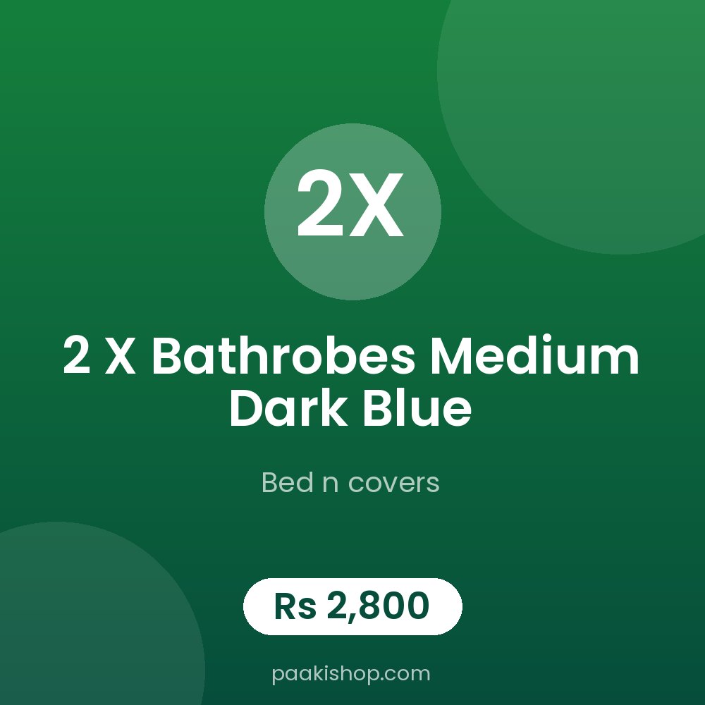 2 x Bathrobes Medium Dark Blue