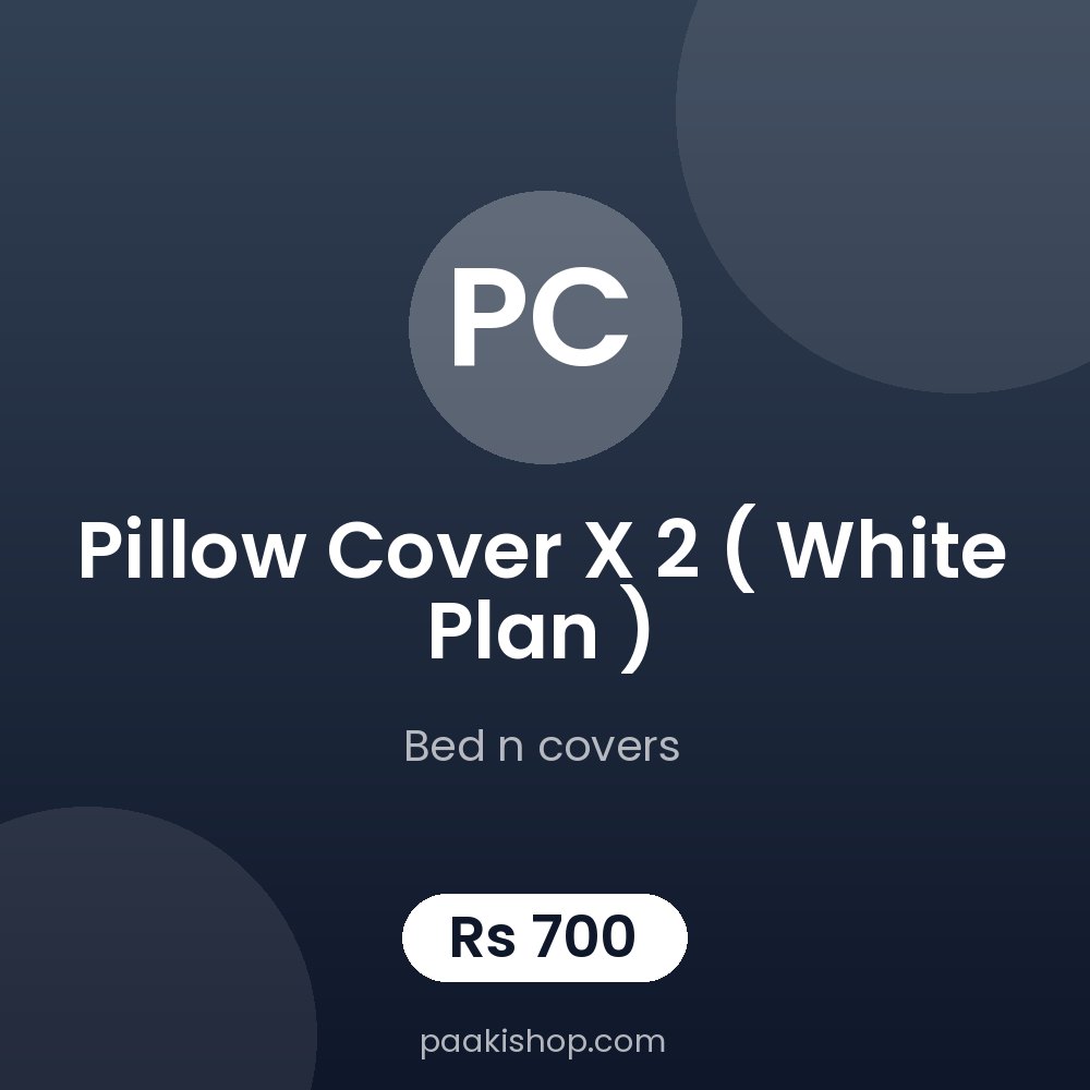 Pillow Cover x 2 ( White Plan )