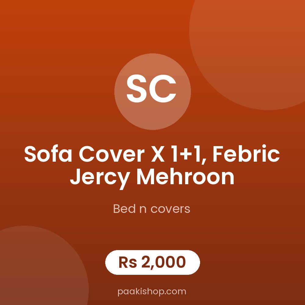Sofa Cover x 1+1, Febric Jercy Mehroon