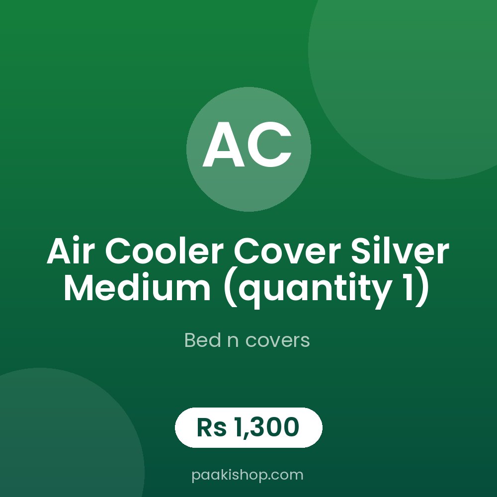 Air Cooler Cover Silver Medium (quantity 1)