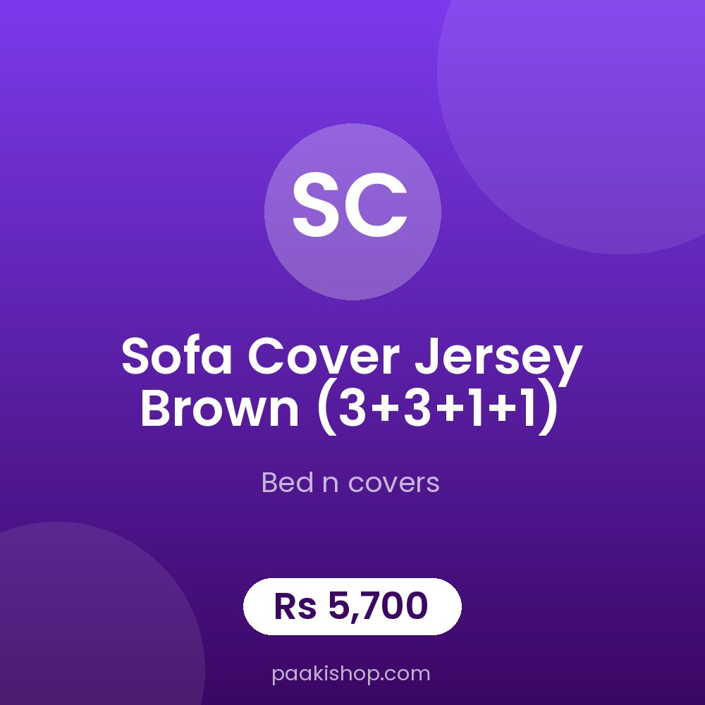 Sofa Cover jersey brown (3+3+1+1)