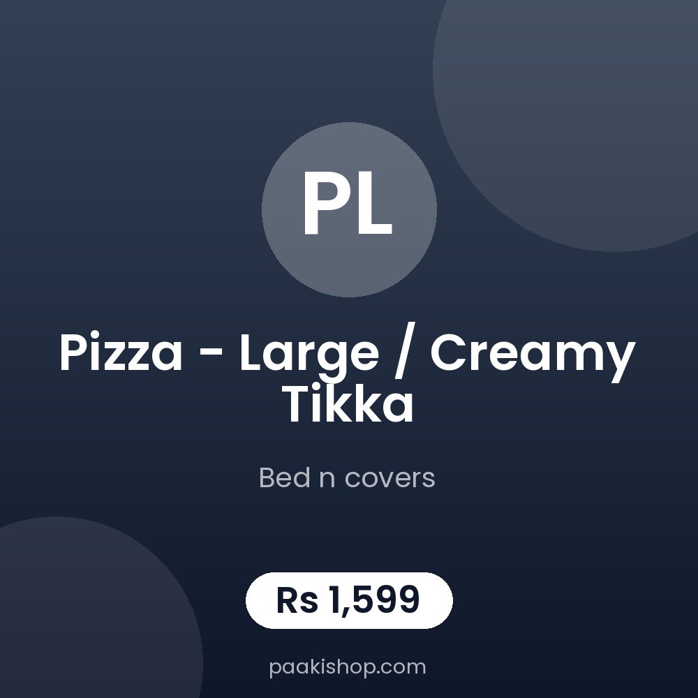 Pizza - large / creamy tikka