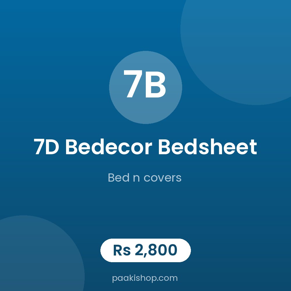 7D Bedecor bedsheet
