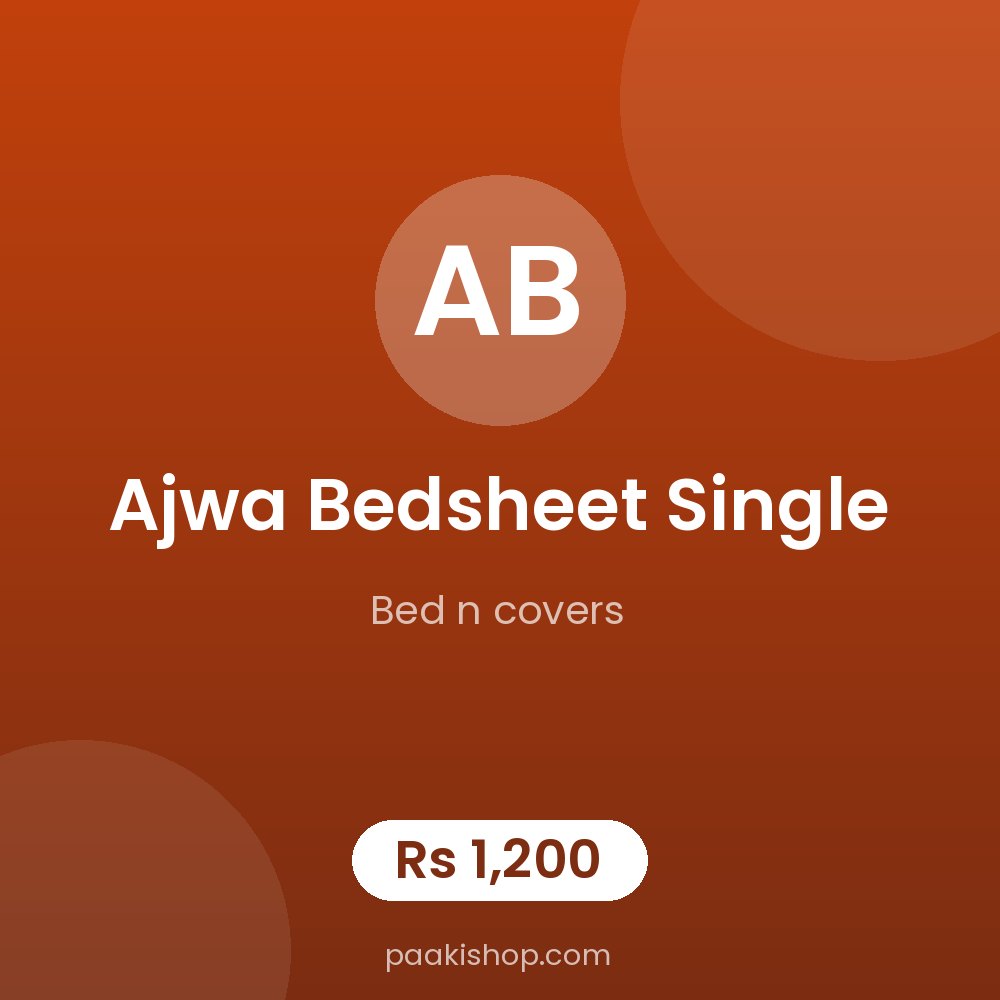 Ajwa bedsheet single