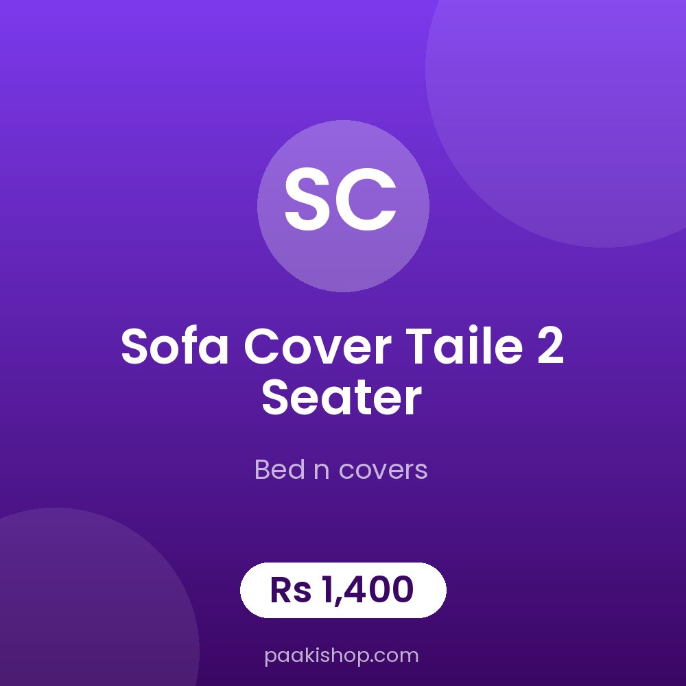 sofa cover taile 2 seater