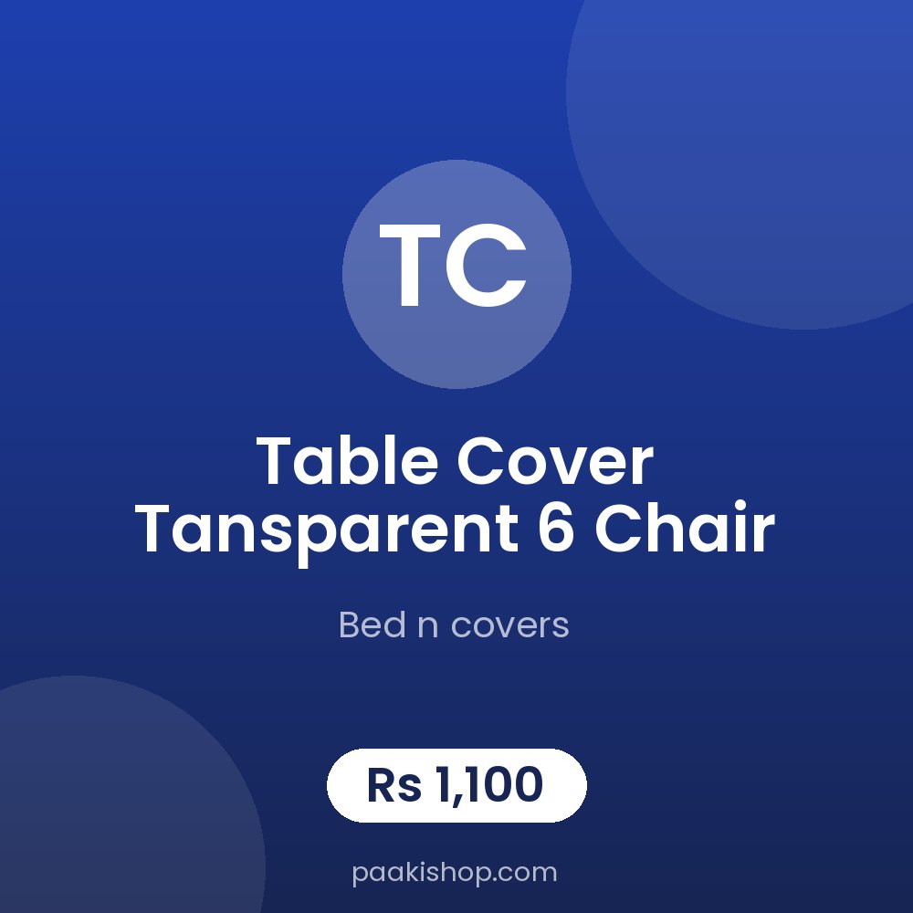 Table cover tansparent 6 chair