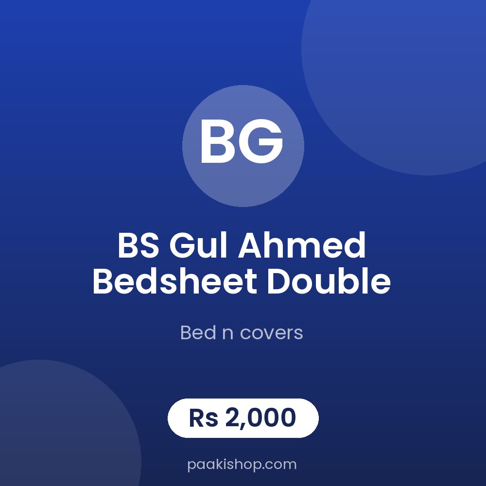 BS gul ahmed bedsheet double
