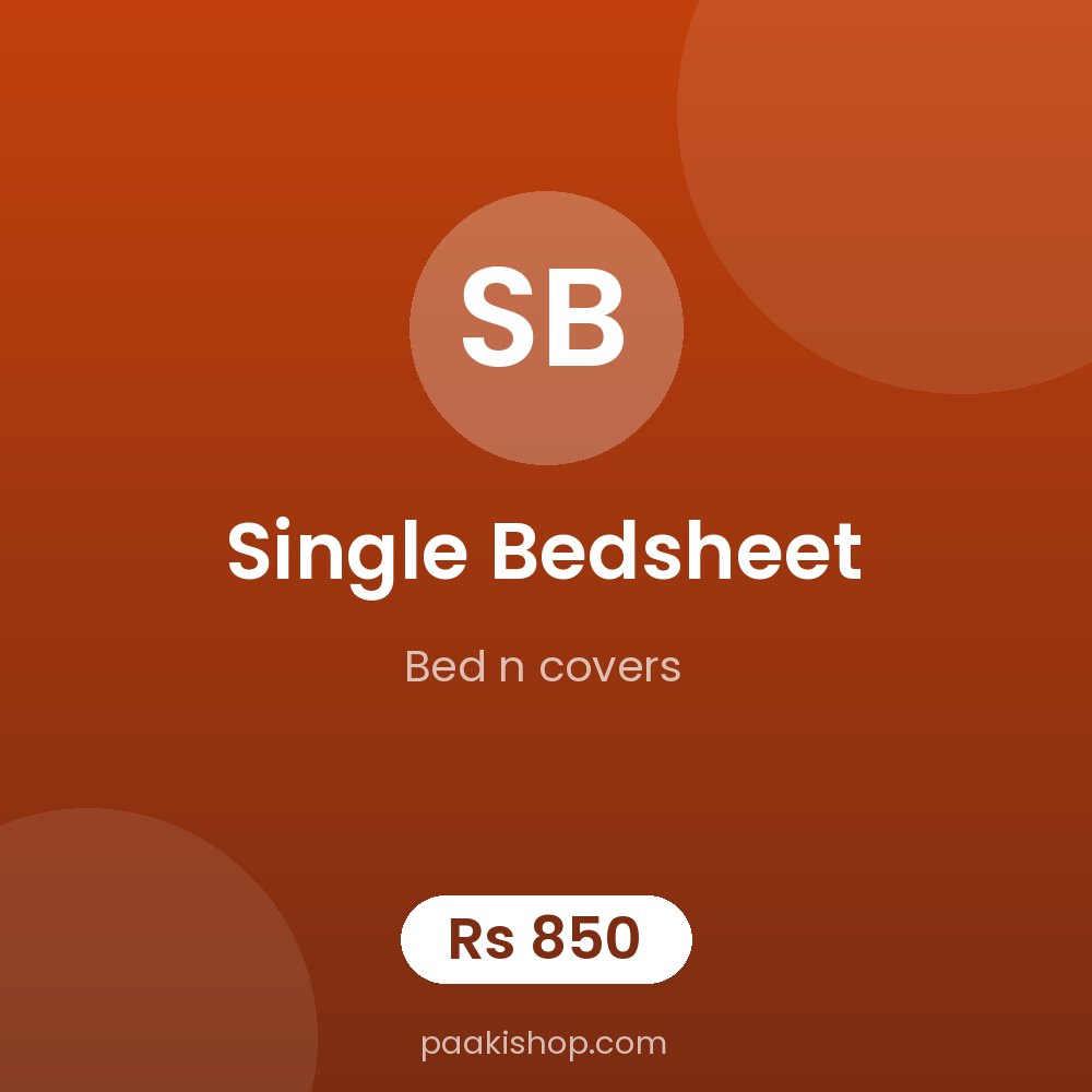 single bedsheet