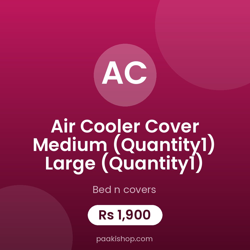 Air Cooler Cover Medium (Quantity1) Large (Quantity1)