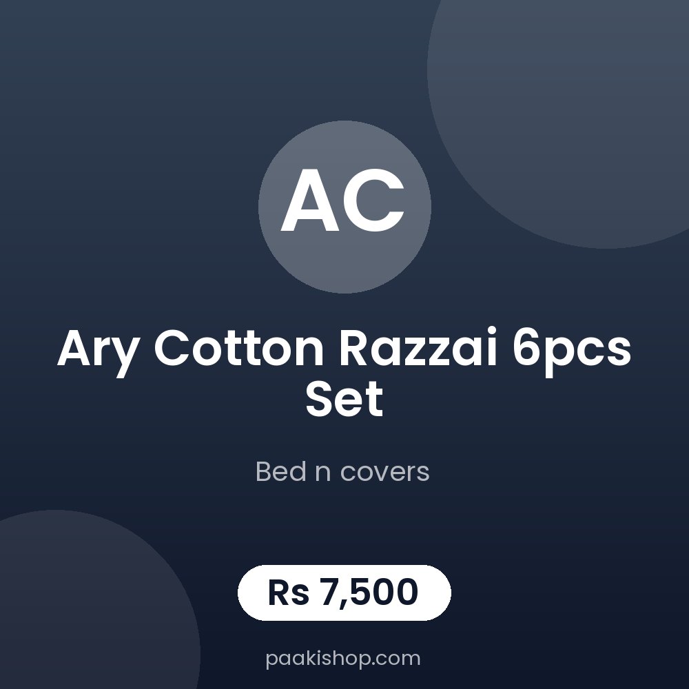 Ary cotton razzai 6pcs set