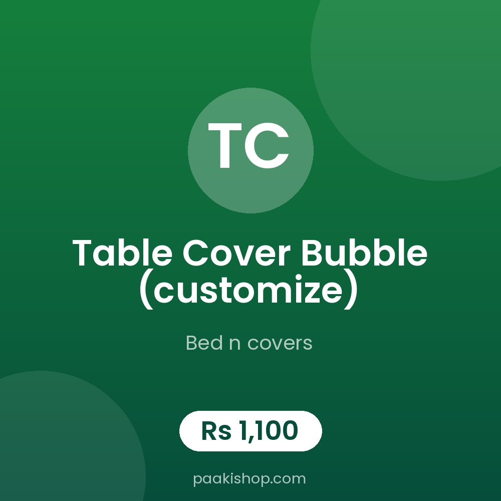 table cover bubble (customize)