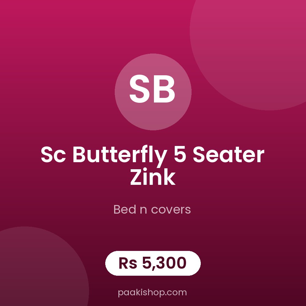 Sc butterfly 5 seater zink