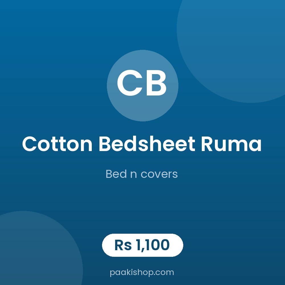 cotton bedsheet ruma
