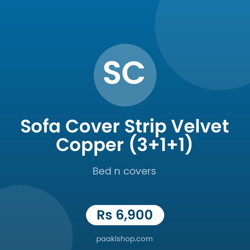 Sofa Cover Strip Velvet Copper (3+1+1)