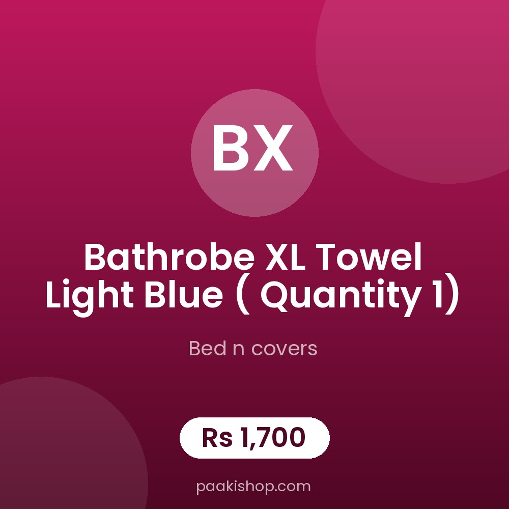Bathrobe XL Towel Light Blue ( Quantity 1)