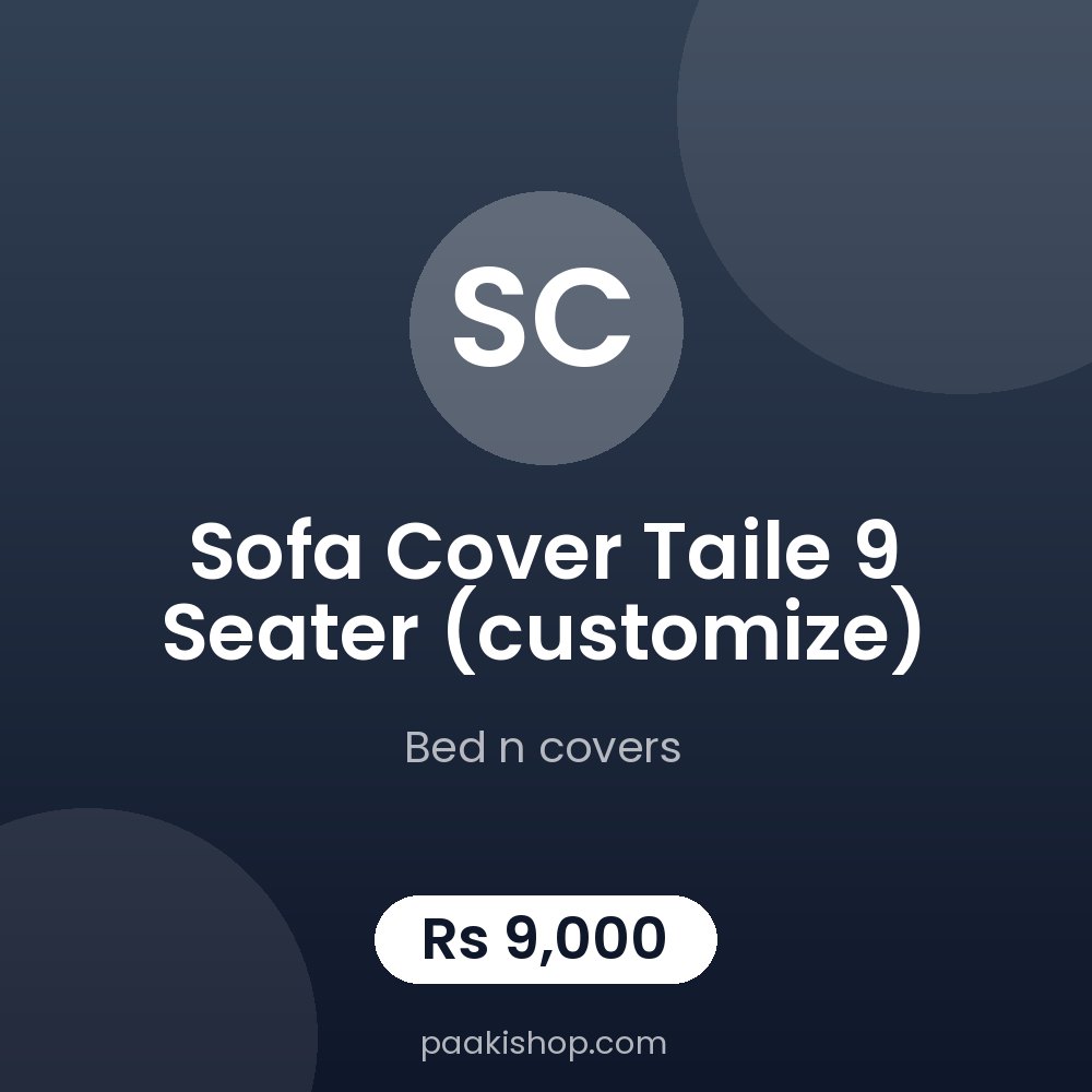 sofa cover taile 9 seater (customize)