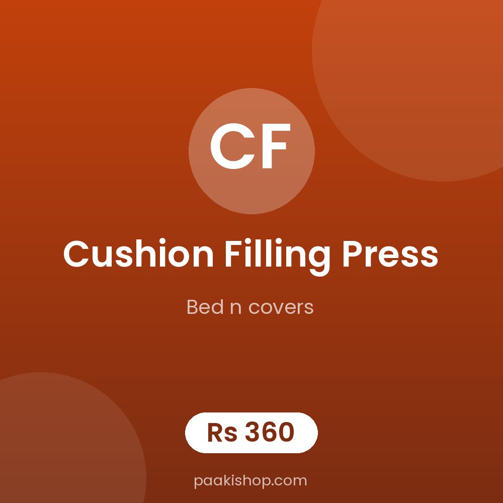cushion filling press