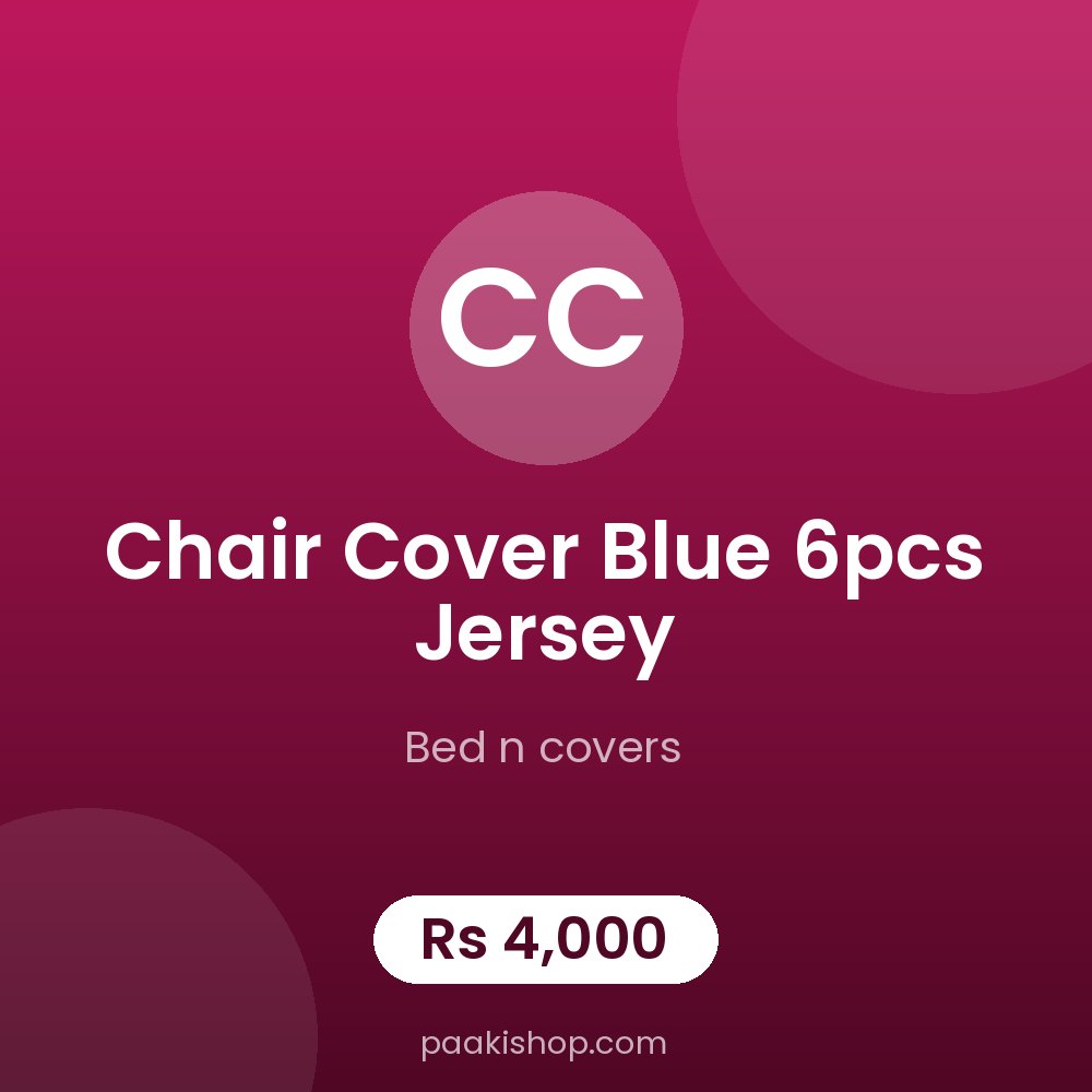 chair cover blue 6pcs jersey